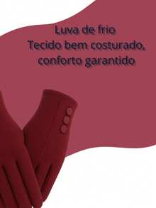 Stylish Soft Touch Unisex Thermal Cold Weather Gloves - Red - View 2