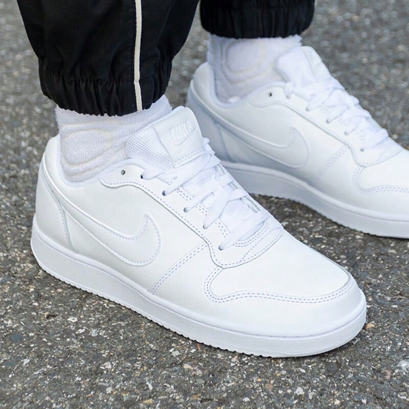 Nike男鞋新款EBERNON LOW復古籃球風低筒運動休閒鞋板鞋AQ1775-100 - 白色 - 查看 1