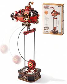 Robotime ROKR Gravity Swing Serie 3D-Holzpuzzles – Roadtripper & Tiefsee-Abenteurer Modellbausätze, 228-teiliges motorloses Balancierspielzeug, STEM-Bauset für Jugendliche und Erwachsene, Dekoration und Geschenkidee (MCD03/MCD04) - 04-Tiefseeabenteurer - Übersicht 3