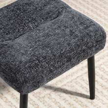 Pouf With Soft Seat Cushion, Steel Legs, Chenille Fabric Footrest, 45 X 41 X 38 Cm, Dark Grey - Dark Grey - View 7