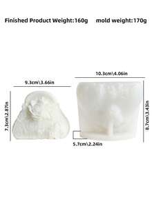 3D手提包蜡烛模具 - 奢华手提包造型硅胶模具，饰有花卉和卷轴纹饰，褶皱纹理和弧形提手，适用于DIY大豆/石蜡蜡烛，可用于制作独特的家居装饰品、派对礼品和手工礼物。 - 白色 - 查看 3