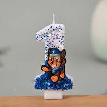 1pc Paw Patrol Ryder Numeral Candle, Cake Decoration Party Glitter Creative Birthday Candle, Suitable For Various Holiday Decorations - Multicolor - View 13