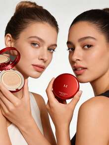 MISSHA M Glamour Cushion No.21 SPF44/PA+++ 15g - #23 Flawless Edition, Unique Charm Of The New Red Cushion, High SPF Protection (SPF44/PA+++), Long-Lasting, Nourishing Ingredients, Quick Application, Suitable For All Skin Types - Flawless-No.23 Warm Natural - View 6
