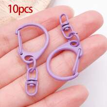 10pcs Candy Colors Keychain Rings Swivel Clasps Colored Key Rings Metal Split Key Ring For Keychain Key Holders Bag Pendants Making DIY Crafts Home Office