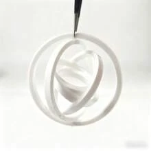 3D打印减压戒指，PLA材质，新奇玩具，互动旋转游戏道具，趣味礼物，成人休闲聚会玩具，指尖玩具减压新奇旋转陀螺，圣诞节、生日、新年礼物 - 彩色 - 查看 4