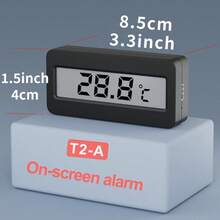 SHYFISH [Alarma inteligente] Termómetro para acuario, recordatorio de alta y baja temperatura, pantalla dual en Celsius y Fahrenheit, apariencia hermosa, instalación sencilla y precisa, resistencia a largo plazo, esencial para la cría de peces - Negro - Ver 10