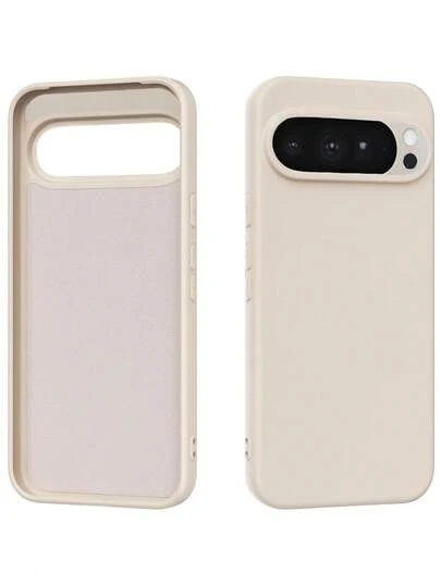 Ốp lưng điện thoại silicon lỏng màu trơn tối giản, cạnh thẳng, mềm mại, chống sốc, bảo vệ ống kính, phù hợp với Pixel 10/9 Pro XL/8/7/6 Pro/9A/8A/7A/6A/5A, bảo vệ mặt sau, quà tặng mùa xuân.