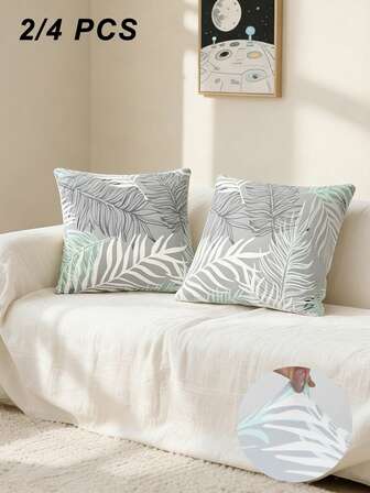 2/4ชิ้น ปลอกหมอนอิงตกแต่ง, ปลอกหมอนพิมพ์ลาย (ไม่รวมไส้หมอน), ผ้ายืดโพลีเอสเตอร์, ถอดออกได้ & ซักได้, เหมาะสำหรับห้องนั่งเล่น, ห้องนอน, หมอนอิงสำหรับสำนักงาน, ของตกแต่งบ้าน