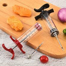 Thickened Stainless Steel Turkey Needle Flavor Injection Device - Special Tool For Kitchen Marinade Injection. Quick Flavor-Infusing Seasoning Needle For Roasting Meat And Chicken. Auxiliary Device For Home And Commercial Food Preservation And Seasoning.
