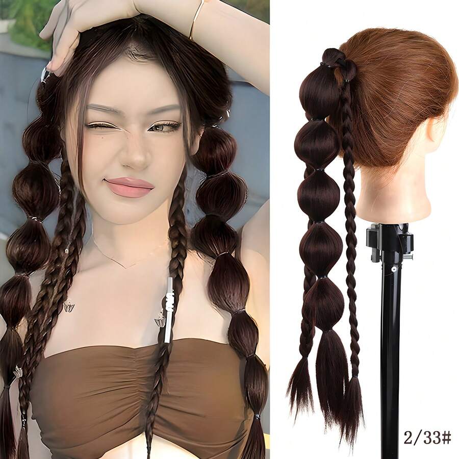 18 Inch Women's Bubble Braid (Single Piece) - Multicolor - View 1