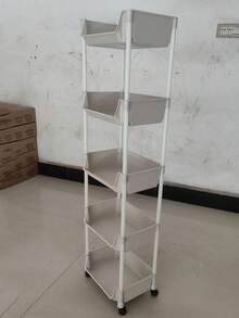 1 raft de depozitare pentru biblioteci, dulap multifuncțional independent, unitate de raft mobilă pentru living, dormitor, bucătărie, uz casnic - Multicolor - Vizualizare 11