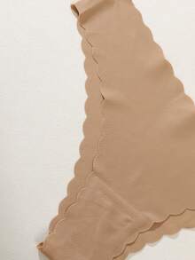 10 piezas/paquete - Bragas de bikini impresas, cómodas y con borde ondulado y sexy para mujeres - Multicolor - Ver 6