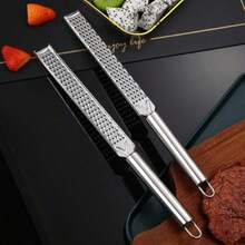 Long Handle Stainless Steel Lemon Zester & Cheese Grater - Perfect For Citrus, Chocolate, And Cheese - Ideal Kitchen Gadget For Home And Outdoor Use - Bạc - Xem 7