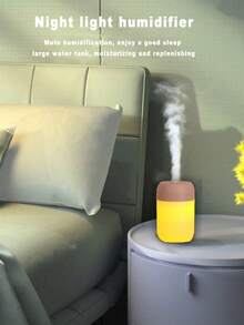 New Portable Humidifier With Night Light, USB/Electric Powered, Large Capacity, Quiet, Mini Air Purifier, Gift - Multicolor - View 7