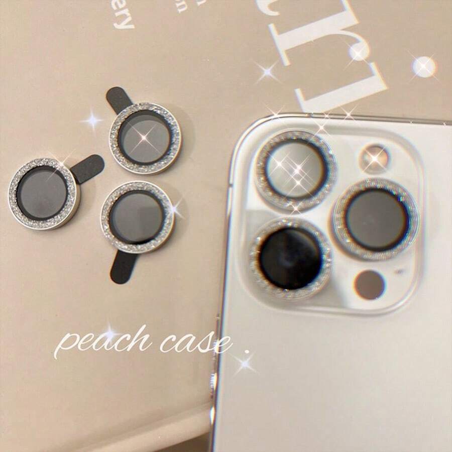 6 miếng dán bảo vệ ống kính camera lấp lánh tương thích với iPhone 11-16, MB: Chống trầy xước, vừa khít hoàn hảo - Tăng vẻ đẹp cho điện thoại! Miếng dán bảo vệ ống kính camera lấp lánh tương thích với dòng Apple 11/12/13/14/15/16/16 Plus/16 Pro/16 Max