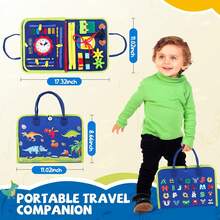 Busy Board Montessori Toys For Toddler Boy Birthday Gifts, Busy Book Sensory Toys For Toddlers, Learning Educational Toddler Travel Activities - 彩色 - 查看 3