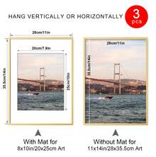 3pc Poster Frames Aluminum Gold 30x40cm 50x70cm 40x60cm Picture Photo Frame For Photo Gallery Simple With HD Plexiglass Mat, Horizontal Or Vertical Wall Mounting, For Wall Art Mounting Print Home Decor Living Room Decoration Christmas Valentine's Day Gift - 金色3pcs - 查看 16