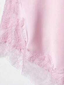 LEILEIBEI 春夏新款女装蕾丝装饰性感吊带背心 - 粉色 - 查看 6