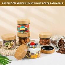 XGJFrascos de d erméticos 6 pcs con Tapa 8 10 16 24 oz 236 300 480 720 ml para Alimentos - Incluye Etiqus - Ideal para Café Especias Azúcar Avena Té Yogur Granos (6 pcs-300ml) - 6 piezas de 300 ml - Ver 6
