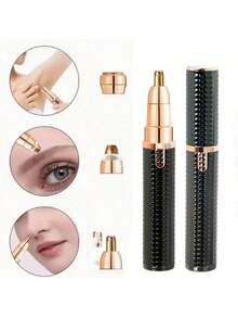 女士三合一电动剃须刀/修剪器，集脱毛、修眉、全身毛发修剪于一体，USB充电，适用于面部、眉毛、鼻毛、腋下等部位，是送给女性的绝佳礼物。 - 彩色 - 查看 10