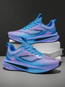 Men's Marathon Running Shoes, Breathable Upper Design, Soft Outsole, Comfortable Wear Without Foot Fatigue, Suitable For Fitness, Outdoor Sports, Marathon, Essential For Sports Enthusiasts - Purple Moon - View 21