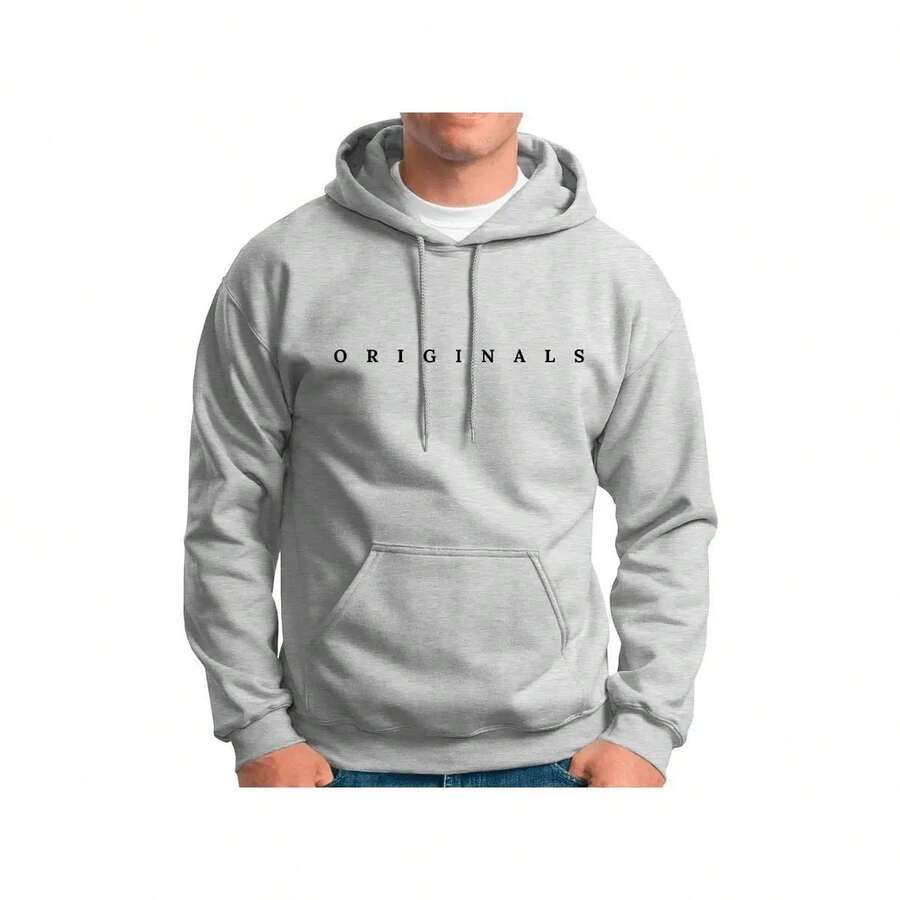 Blusa Moletom Canguru Flanelado Masculino Originals style moletom - Cinza - Visão 1