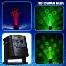 1个DJ迪斯科投影仪，迷你派对激光灯，声控RGB光束效果舞台灯，氛围灯，带遥控器，便携式设计，适用于舞台、卡拉OK、婚礼装饰、圣诞礼物、万圣节、生日小礼物