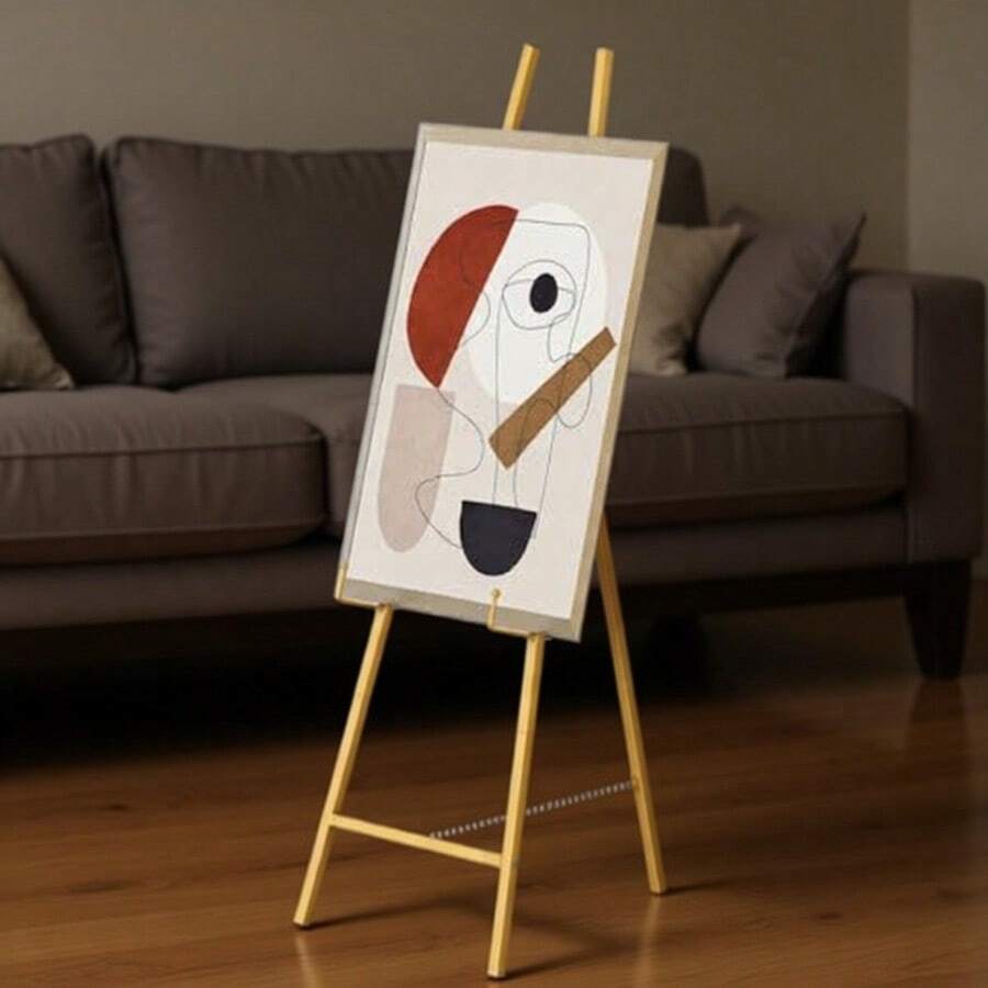 Soporte de caballete dorado para cartel soporte ajustable para caballete de metal caballetes de pie grandes para fotos soportes de póster de boda para baby shower fiestas de cumpleaños - Dorado - Ver 1