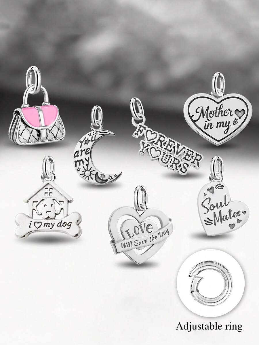 1pc Simple And Unique 925 Sterling Silver Enamel Fashion Wallet Charm DIY Pendant Delicate Jewelry Gift For Women Or Men - Gather - View 1