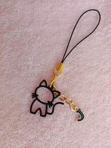 1PC Cat Holding Alloy Letter A-Z Phone Pendant Keychain Bag Lanyard, Suitable For Decorating Various Phone Keychain Bags, Is An Excellent Gift For Valentine's Day, Weddings, Birthdays And Other Festivals - Multicolor - View 22