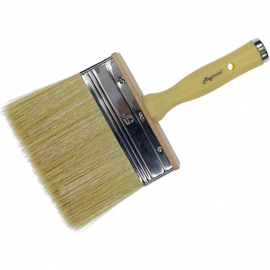 cepillo para polvo para cubierta para aplicar manchas cepillo para polvo de pintura de 5 pulgadas tamaño mediano para aplicaciones rápidas de pintado cerca paredes y muebles mango - Multicolor - Ver 1