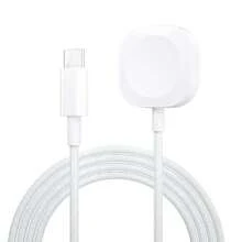 Cargador para Apple Watch Cargador USB C 1m, Cable Magnético de Carga Rápida Cargador  Trenzado de Nailon para Apple Watch Series 9/8/7/6/5/4/3/2/1/SE/Ultra/Ultra 2, Blanco,36837318 - Negro - Ver 1