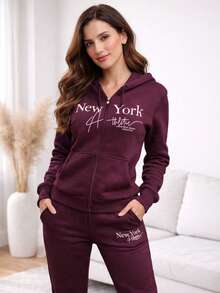 Nes Sport Conjunto dama New York Athletic - Morado - Ver 3