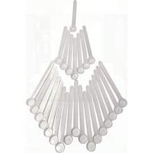 1 2 cucharadita 25 ml de mango largo para medir café alimentos para mascotas frijoles proteínas especias y otros productos secos (paquete de 25) - Transparente - Ver 1