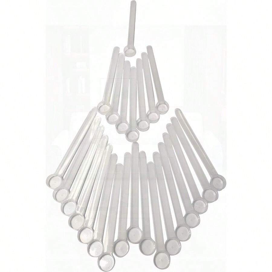 1 2 cucharadita 25 ml de mango largo para medir café alimentos para mascotas frijoles proteínas especias y otros productos secos (paquete de 25) - Transparente - Ver 1