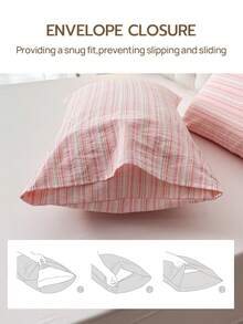 2/3pcs 100% Cotton & Linen Duvet Cover Set (1 Duvet Cover, 1/2 Pillowcases), Without Filler, Suitable For Men/Women Dorm, School Dorm, Dorm Decor, Minimalist Style, Also Suitable For Bedroom And Guest Room - Multicolor - View 8