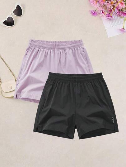 Women's Sports Shorts With Drawstring Waist, Side Pockets, And Unique Print On Back, Suitable For Running, Basketball, Fitness And Other Sports