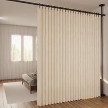 1pc Foldable Curtain Divider, Versatile Seasonal Door Curtain For Rental Apartment, Bedroom, Living Room, Bathroom And Other Scenarios, High-End Design