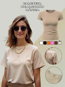 Women's 100% Cotton T-Shirt Printed T-Shirt Short Sleeve Round Neck Shirt Lightweight GuGi Fashion