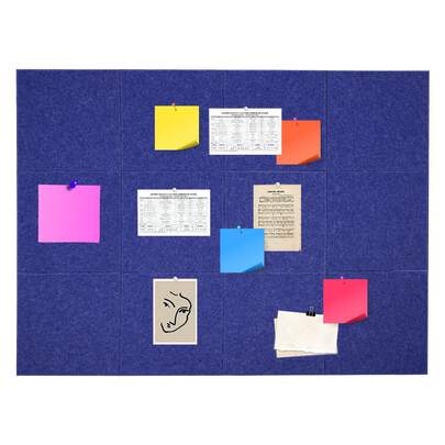 Large Cork Boards for Walls – Self Adhesive Felt Wall Tiles, Ideal for Office Black Bulletin Board, Easy to Install Pin Board Photo Board