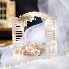 10 piezas/paquete Papel para scrapbooking con tema de ventana con flores huecas, material de papel vintage DIY decorativo sin adhesivo, regalo para fiestas, suministros para collages hechos a mano, planificación de scrapbooks personalizados, artículos de papelería escolares creativos