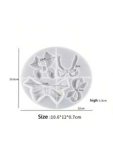 Moule en résine pour accessoires de nœud DIY, boucles d'oreilles à fleurs et nœuds, moule en silicone pour pendentif - Blanc - Voir 11