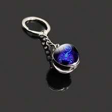 1pc New 12 Zodiac Keychain, Starry Sky Luminous Keychain, Time Stone Glass Ball Keychain, Pendant Keychain Gift Gifts For Mother, Father, Graduation, And Teacher - Multicolor New-1 - View 14