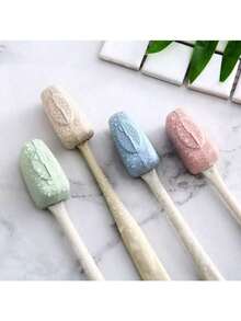 4pcs Toothbrush Covers, Portable Outdoor Travel Toothbrush Holder, Portable Toothbrush Head Storage Protective Cover Bath Accessory Organizer Home Bathroom Decor Fall Decor Back To School - Multicolor - View 4