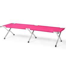 Portable Folding Camping Cot With Carrying Bag Army Pink - Pink - View 8