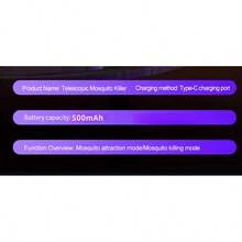 二合一驱蚊灯，角度可调，USB充电，500mAh电池 - 彩色 - 查看 8