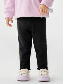 mini bala Calças legging femininas de primavera, macias e altamente elásticas, perfeitas para usar como camada base. - Preto - Ver 1