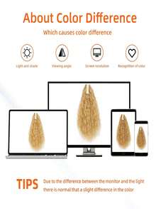 合成长款夹式马尾假发片、波浪卷假发片、女士假发 - 彩色 - 查看 4