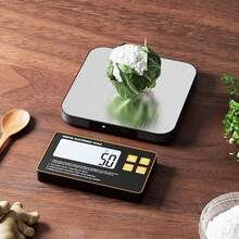 15 kg/1 g Balance de cuisine numérique sans fil magnétique avec écran LCD à distance. Balance alimentaire à conception divisée pour la cuisson, la préparation des repas - Argent - Voir 13