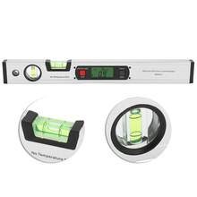 Medidor de distancia digital de 400 mm y 16 pulgadas con nivel transportador